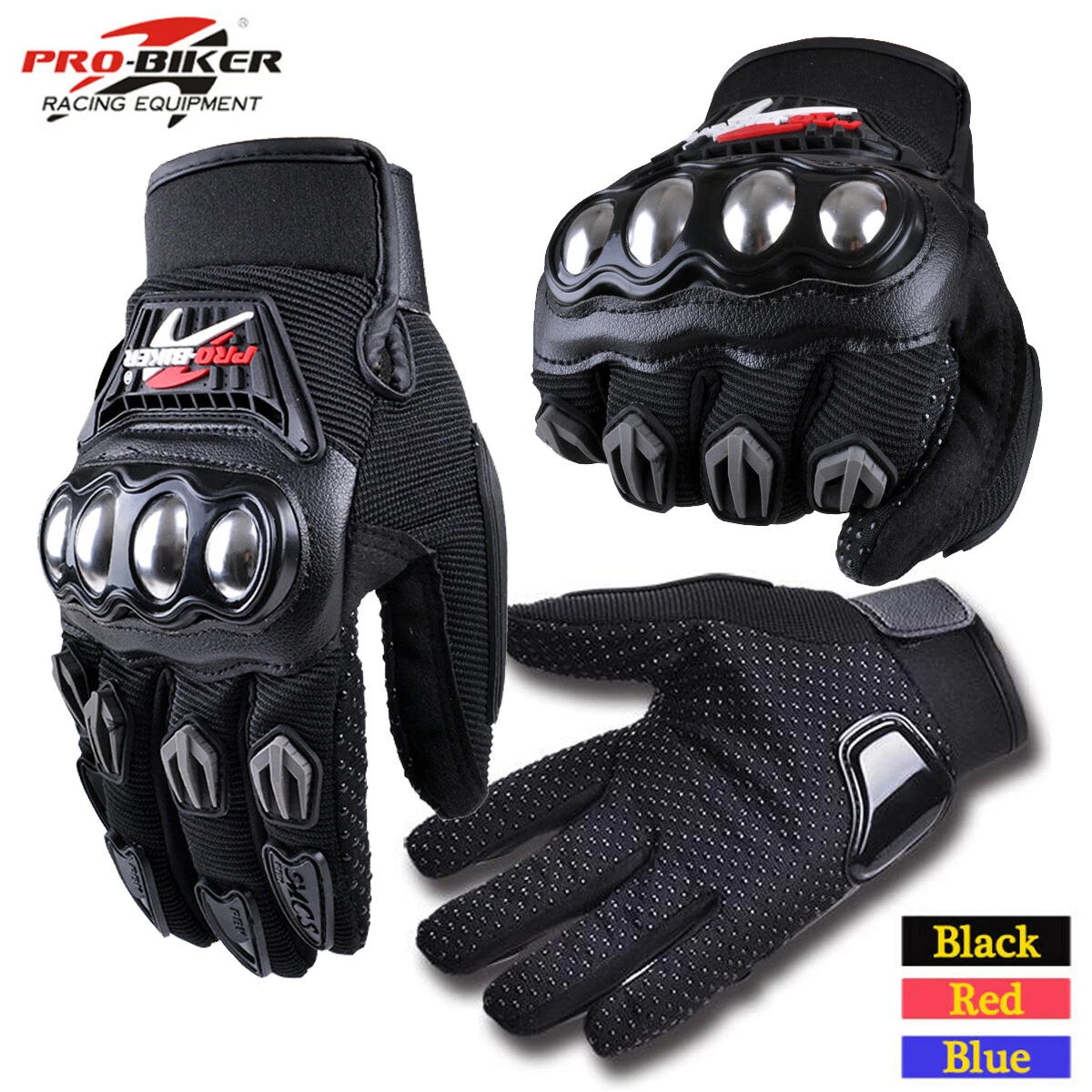 Alloy Steel All Weather Motorbike Motorcycle Gloves Hard Knuckle Gloves for Men