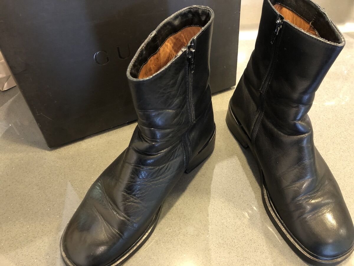 Rare Vintage Tom Ford Gucci Black Leather Men's Ankle Boots Rare Vintage Tom Ford Gucci Black Leather Men's Ankle Boots