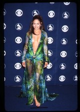 JENNIFER LOPEZ JLo SELENA All I Have IM REAL 2000 Versace GREEN DRESS SLIDE 105
