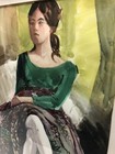 Vintage Water Color Painting By Adaline Hnat “Lady” (will ship unframed) — photo 10