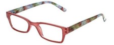 Calabria R774 Ladies Designer Floral Reading Glasses Matching Case Rose Red 4.50