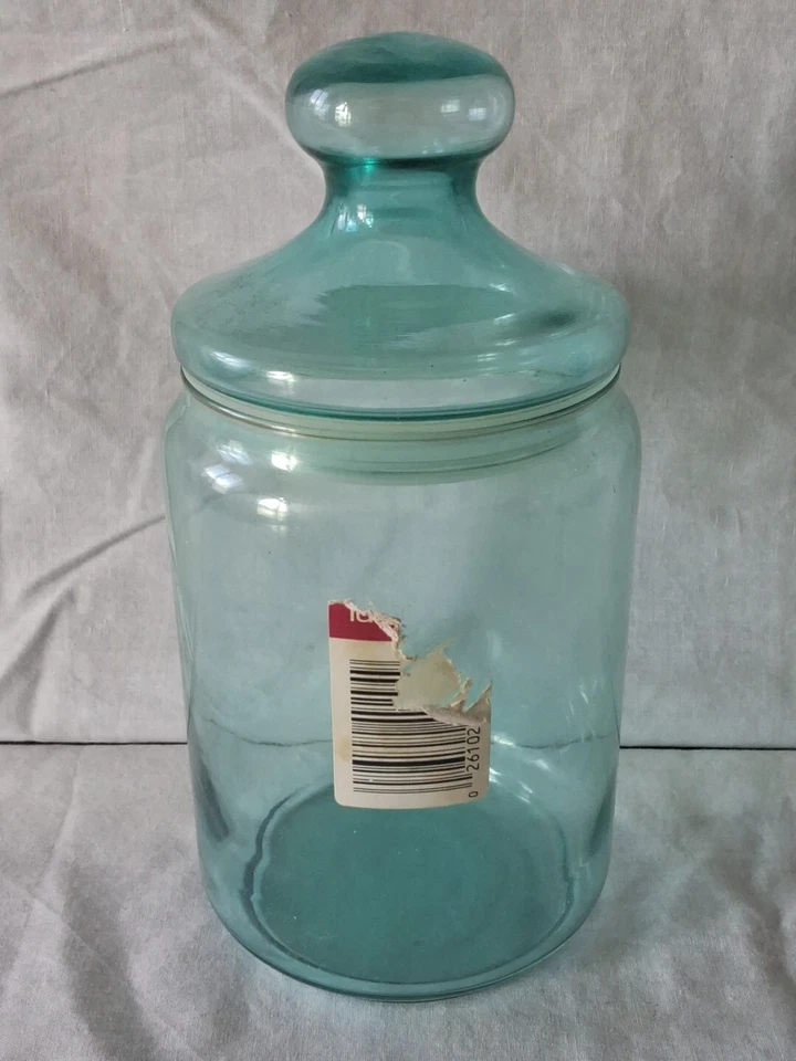 Bonbonnière 1 Litre En Verre Couleur Aqua Marque Luminarc Made In France  - Photo 2/4