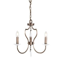 Kronleuchter Deckenlampe HäNgeleuchte Pendellampe Messing Kristalle Dunkelbronze