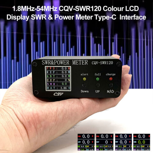 1.8MHz-54MHz CQV-SWR120 Digital SWR and Power Meter with LCD Color Display - Picture 1 of 15