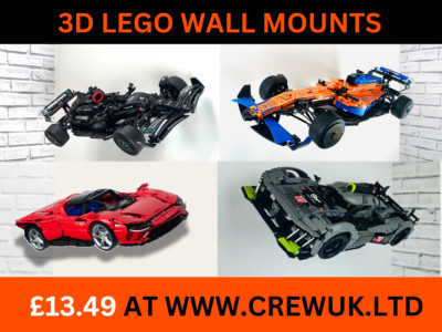 ALLE 3D WANDHALTERUNGEN LEGO Technic Autos GT Porsche Mercedes Ferrari F1 RSR GTE