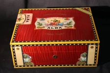 Elie Bleu Alba RED 75CT Humidor New! (010)