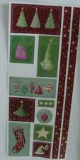 Creative Memories Jumbo Great Lengths Holiday Sparkle Stickers - READ
