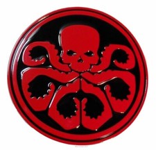 Captain America Hydra Red and Black Logo Enamel Metal Belt Buckle