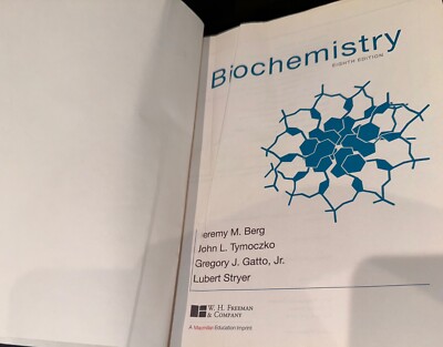 BIOCHEMISTRY Eighth edition Hardcover TEXTBOOK Jeremy Berg Tymoczko Gatto Jr. 9781464126109 | eBay BIOCHEMISTRY Eighth edition Hardcover TEXTBOOK Jeremy Berg Tymoczko Gatto Jr. 9781464126109 | eBay