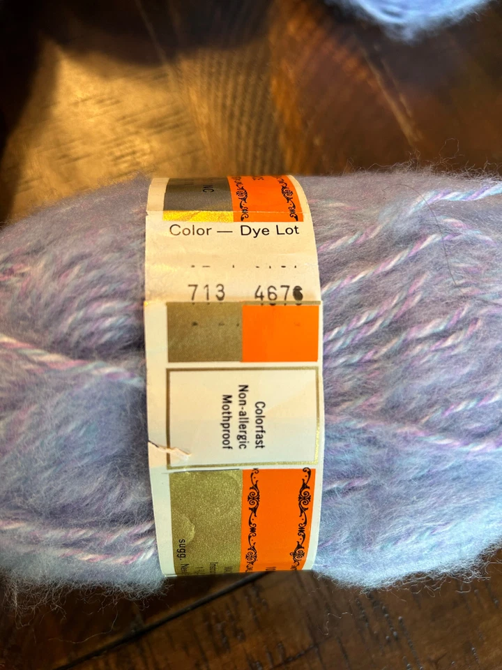 Lote de 5 madejas hilo Unger Francia tweed esponjoso azul/lila acrílico color 713 4676 Foto 4 de 4