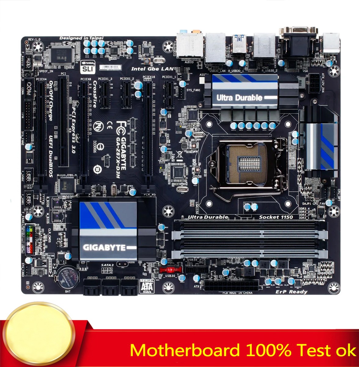 FOR Gigabyte GA-Z87X-D3H Socket LGA 1150 Intel Motherboard VGA+
