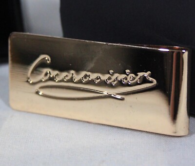 RARE! COURVOISIER COGNAC LIMITED PROMOTIONAL MEN'S GOLD TONE MONEY CLIP NEW