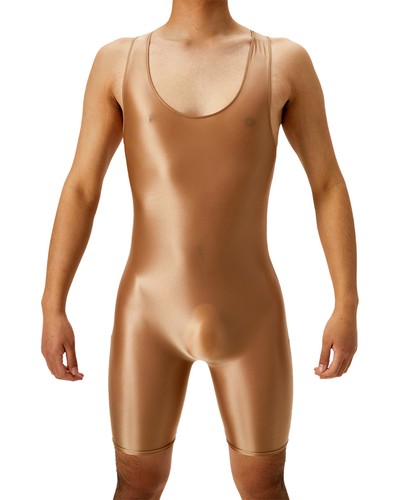Mono de una pieza para hombre brillante al aceite body deportivo mamelucos - Imagen 61 de 90
