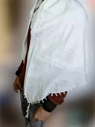 Beautiful Shemagh Original White Color Palestine Arab Scarf Kufiya Arafat Cotton