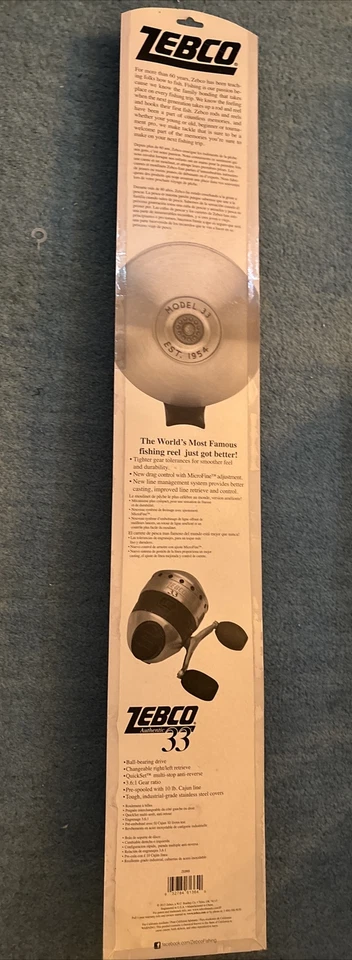 Combo de carrete y pesca Zebco 33 Spincast paquete de 2 para él y para ella nuevo Foto 3 de 3