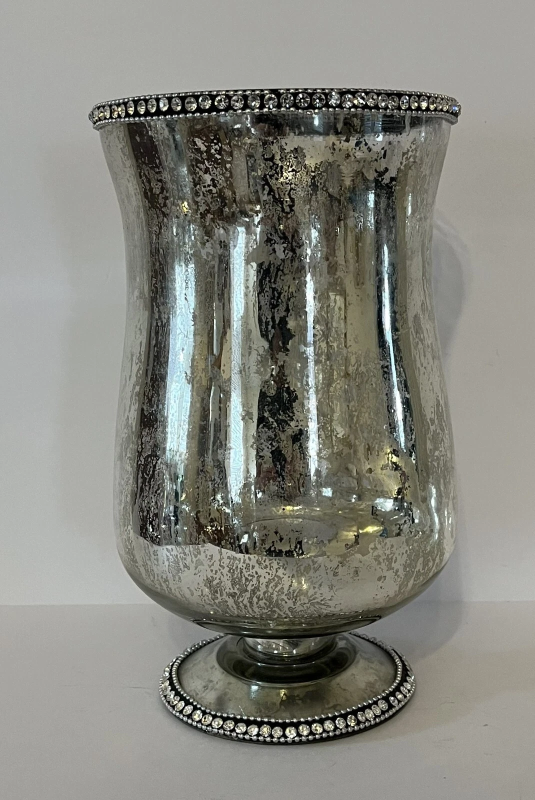 Beautiful Jewel Accented Silver Colored Vase