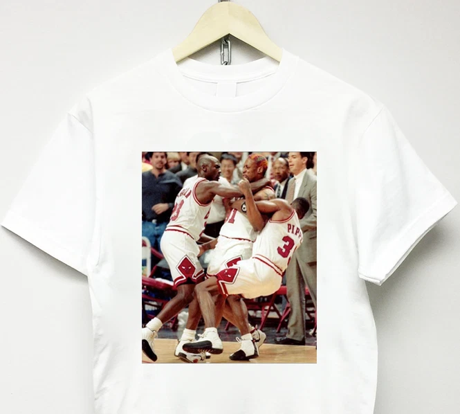 Dennis Rodman T Shirt Chicago Bulls Vintage Rap Tee Off White