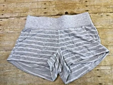 ACTIVE LIFE YOGA LOUNGE SHORTS WM'S LOOSE S HEATHER GRAY WHITE STRIPE 💗NWOT💗