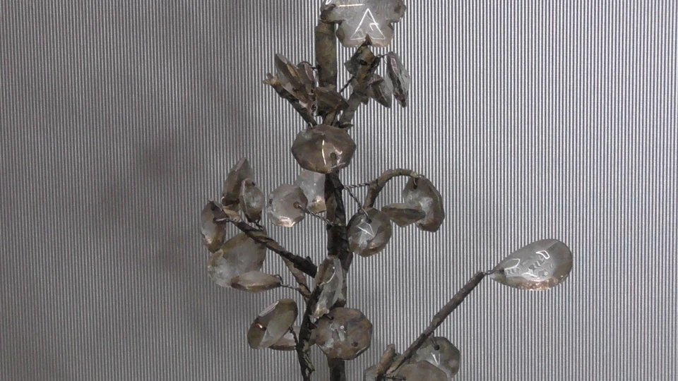 Árbol de cristal vintage Pottery Barn pequeño 14" decoración de boda de Navidad Foto 3 de 4