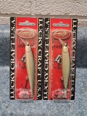 2 LUCKY CRAFT Slender Pointer 97MR  3/8oz 97mm 3-4'  Luckycraft Suspending 
