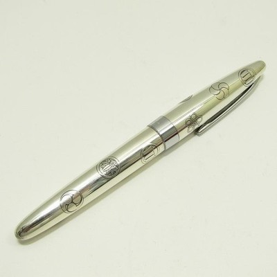 Pilot Sterling Silver Fountain Pen Family Crest Nib 18k 750 From Japan Vintage