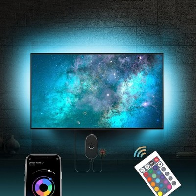 Mexllex TV LED Lichter, 4M TV Hintergrundbeleuchtung für 50''-70'' TV, Musik Sync LED TV Licht