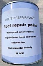 1 x 1L  black Leaking gutter Repair Paint. For flat roof, gutter, felt cladding