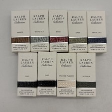 Polo Ralph Lauren perfume Collection sample lot .067 oz, 2ml ea. 9 Total 2 OUD