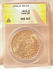 1896-P   MORGAN SILVER DOLLAR    *BRIGHT WHITE LUSTER*   MS-62   VAM-28