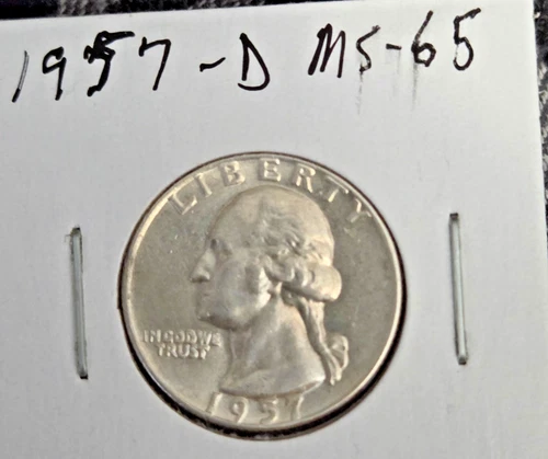 1957-D Uncirculated Silver Washington Quarter!