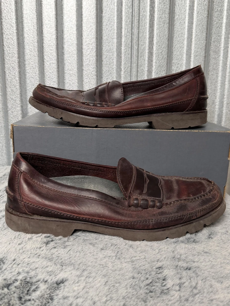 NEW Clarks Brown Leather Portland 2 Easy Slip On Comfy Loafers in Men\'s 11.5W NEW Clarks Brown Leather Portland 2 Easy Slip On Comfy  main image 4