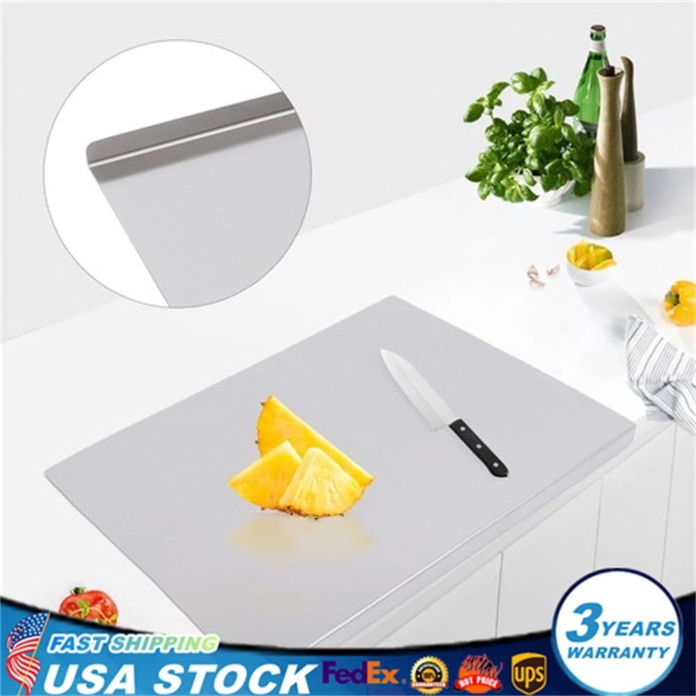 24X20in Stainless Steel Chopping Cutting Board Counter w/ Front Overhang