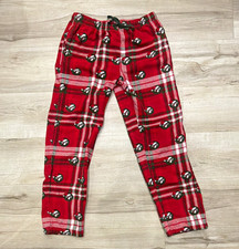 Buc-ee's Unisex Kids XL Flannel Pajama Pants Red Plaid Christmas Drawstring