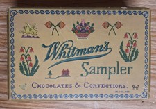 Antique Whitman s Sampler Chocolate Confections Vintage Box 1 Pound 1 Ounce