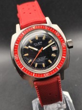 Cler Vintage Watch 40mm Skin Diver "Baby Panerai" Case Bakelite Bezel All Steel