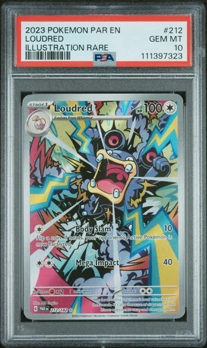 Pokemon Loudred Par En-paradox Rift 212/182 Illustration Rare PSA 10