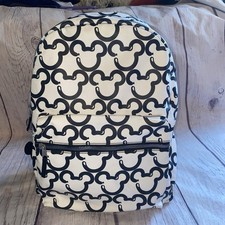Disney Mickey Mouse All Over Print Backpack Black White School Sleep Over