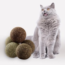 Natural Catnip Toys for Indoor Cats Interactive Nip Balls 5 Pcs, 2 Catnip