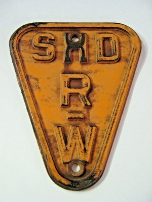 RARE Genuine  Cast Iron Route 66 Missouri Embossed Sign Right of Way SHD R-W