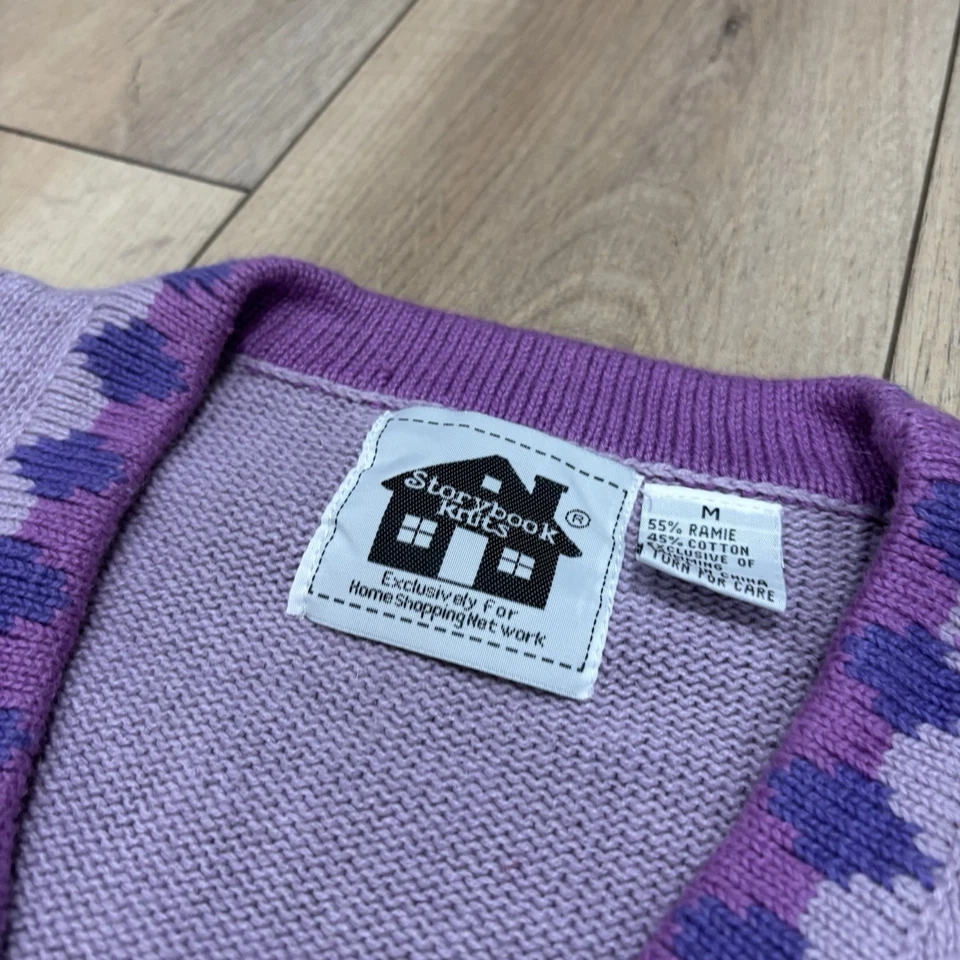 STORYBOOK KNITS Beaded Sequin Embroidered Embellished Fairy Flower Cardigan Sz M - Image 3 of 4