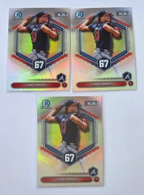 #ad Cam Caminiti 2026 Bowman THREE Top 100 Insert Cards #BTP 67 Braves $1.09