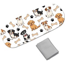 Cute Glasses Case Hard Shell Leather Sunglasses Case Portable Slim Dog