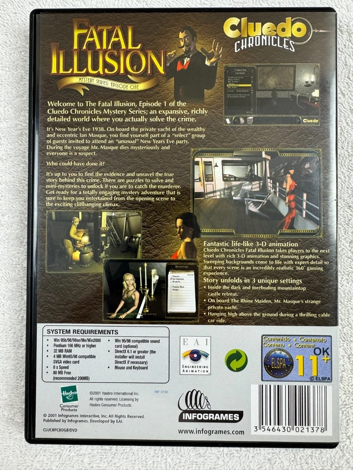 Clue Chronicles: Fatal Illusion - Complete version - Windows PC - CD-ROM - Image 2 of 4