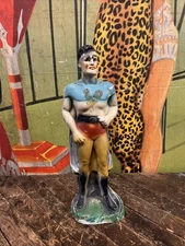 VINTAGE C. 1940 SUPERMAN CARNIVAL PRIZE CHALK WARE STATUE CIRCUS FAIR DC COMICS