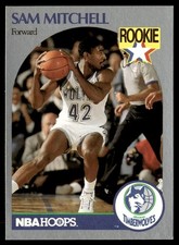 1990-91 Hoops Sam Mitchell Rookie Minnesota Timberwolves #188