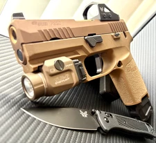 Sig P320 Slide w/ Red Dot Sight Complete M18 Compact 3.9" Upper FDE +FREE KNIFE