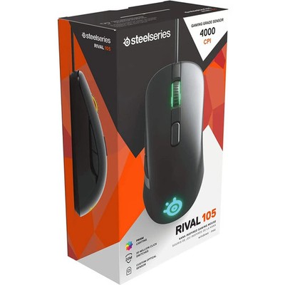 SteelSeries Rival 105 Wired Gaming Mouse [PC Accessory]