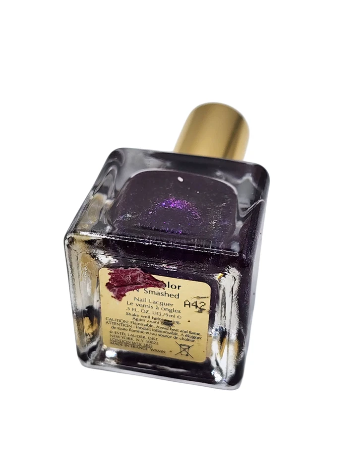 Esmalte de uñas púrpura roto color puro Estee Lauder tamaño completo 0,3 oz sin caja Foto 2 de 2