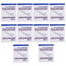 Lot of 10 Sales Order Book 33 Triplicate Forms Carbonless 3 Copy's