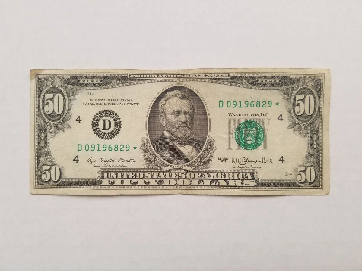 $50 1977 US Federal Reserve Small Notes for sale | eBay